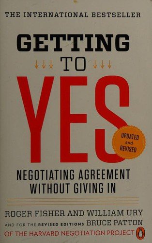 Cover of Getting to Yes by Roger Fisher, William Ury and Bruce Patton